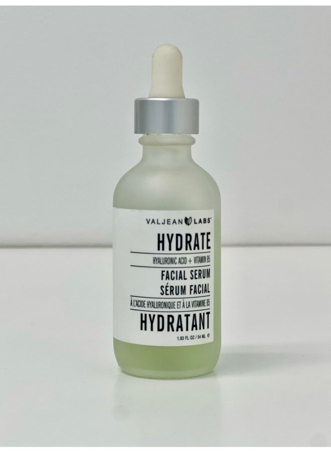 Valjean Labs - Facial Serum, Hydrate | Hyaluronic Acid + Vitamin B5 | Helps To Hydrate And Plump Skin And Restore Elasticity | Paraben Free, Cruelty Free, Made In Usa (1.83 Oz) - Image 1