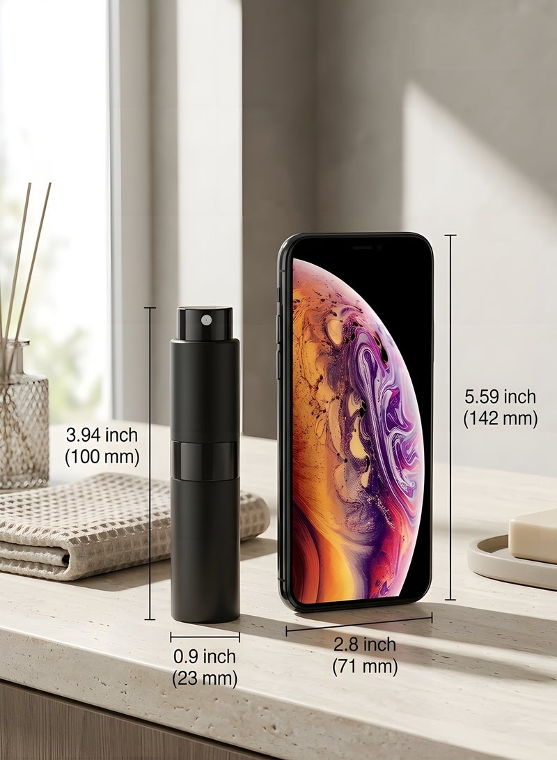 بيوينتي زجاجة عطر صغيرة قابلة لإعادة الشحن قابلة لإعادة الشحن قابلة لإعادة الشحن قابلة لإعادة الشحن قابلة لإعادة الشحن رذاذ عطر ، زجاجة عطر معدنية متناهية الصغر ، مربع مضخة عطر للسفر ، 8ml - Image 2