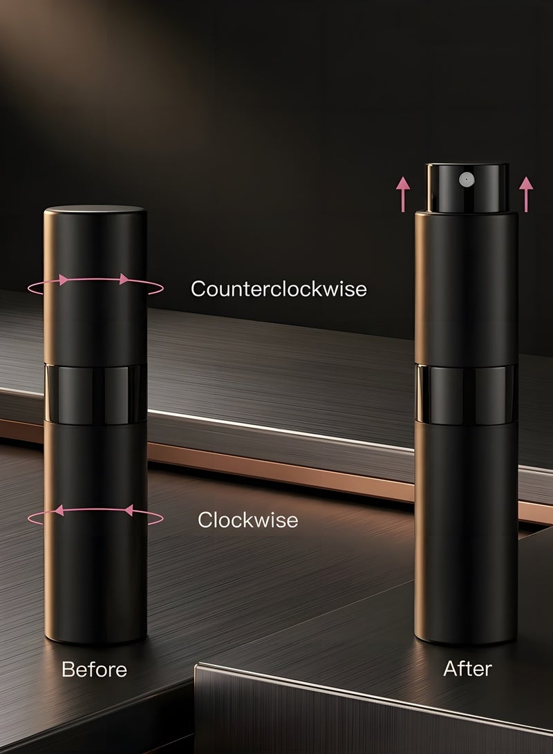 بيوينتي زجاجة عطر صغيرة قابلة لإعادة الشحن قابلة لإعادة الشحن قابلة لإعادة الشحن قابلة لإعادة الشحن قابلة لإعادة الشحن رذاذ عطر ، زجاجة عطر معدنية متناهية الصغر ، مربع مضخة عطر للسفر ، 8ml - Image 4