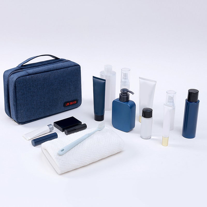 Hanging Toiletry Bag for Women and Men Travel Wash Bag Large Capacity Mesh Pocket Cosmetic Handbag Oxford Cloth Multifunction Storage Bag Holding Toilet Articles Makeup Tools - Image 3