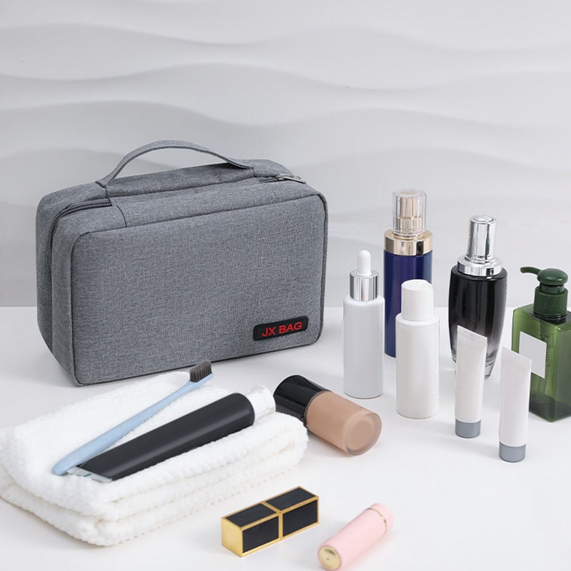 Hanging Toiletry Bag for Women and Men Travel Wash Bag Large Capacity Mesh Pocket Cosmetic Handbag Oxford Cloth Multifunction Storage Bag Holding Toilet Articles Makeup Tools - Image 4