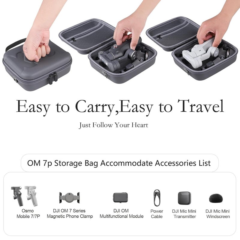 GetZget ® Carrying Case for DJI OM 7/ 7P (Osmo 7) Portable Mobile Gimbal & Accessories Storage Bag (Om 7 Bag) - Image 5