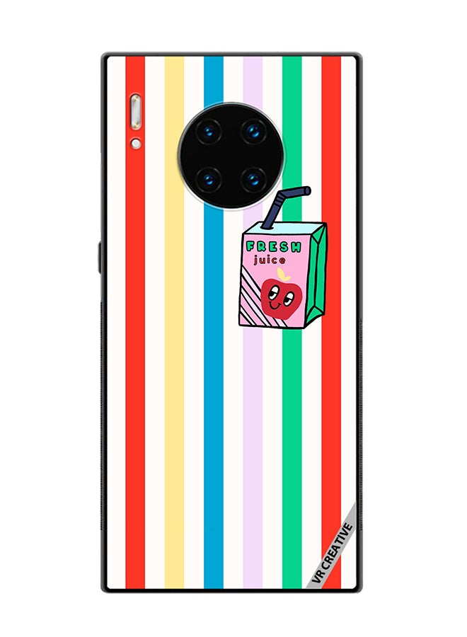 VR CREATIVE Protective Case Cover For Huawei Mate 30 Pro Summer Stripe Fresh Juice Apple Fruit Design Multicolour - Image 1