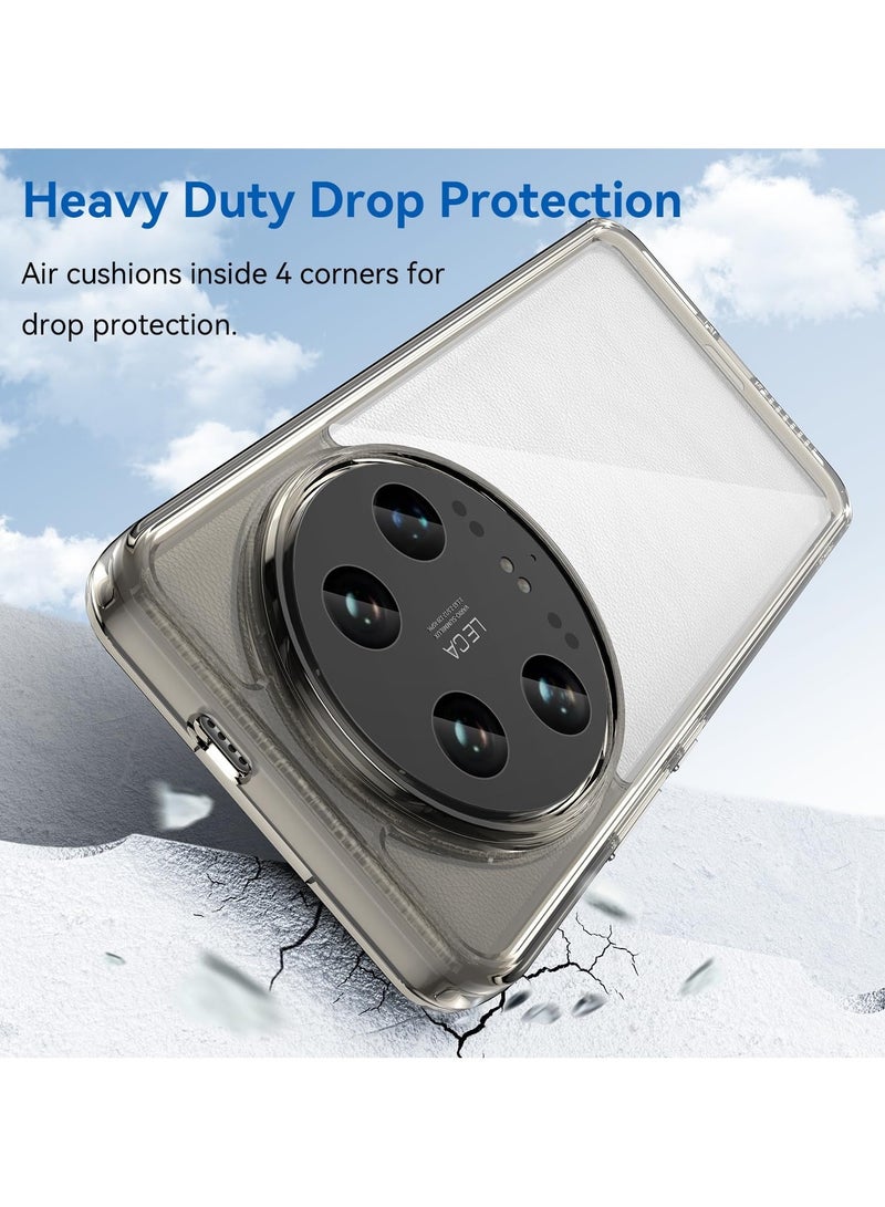 general Case for Xiaomi 14 Ultra Case, Case, Crystal Clear PC Hard Back Shockproof Case Slim Thin Phone Cover for Xiaomi 14 Ultra Black Clear - Image 4