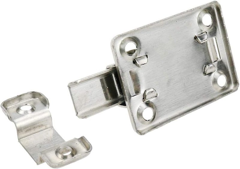 Geesatis 2 Pcs Sliding Lock Barrel Bolt Stainless Steel Sliding Latch Lock Barrel Bolt for Chests Cabinets Door Lock Bird Cage Lock Replacement, with Mounting Screws, Silver - Image 5