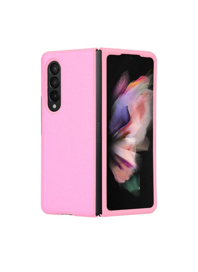 Generic Case Cover For Samsung Galaxy Z Fold3 5G Plain Texture Phone Case Pink 
