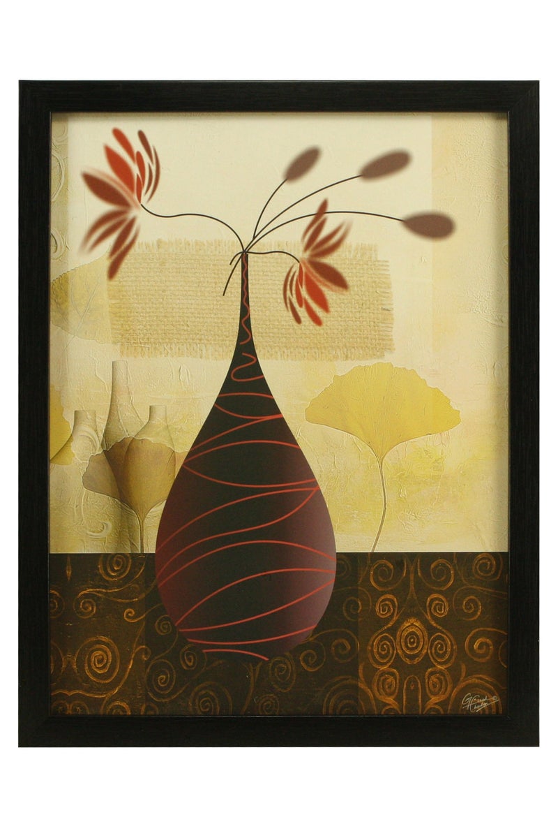 Indianara 3 PC Set of Floral Paintings Without Glass 5.2 X 12.5, 9.5 X 12.5, 5.2 X 12.5 inch(multicolor966) - Image 3