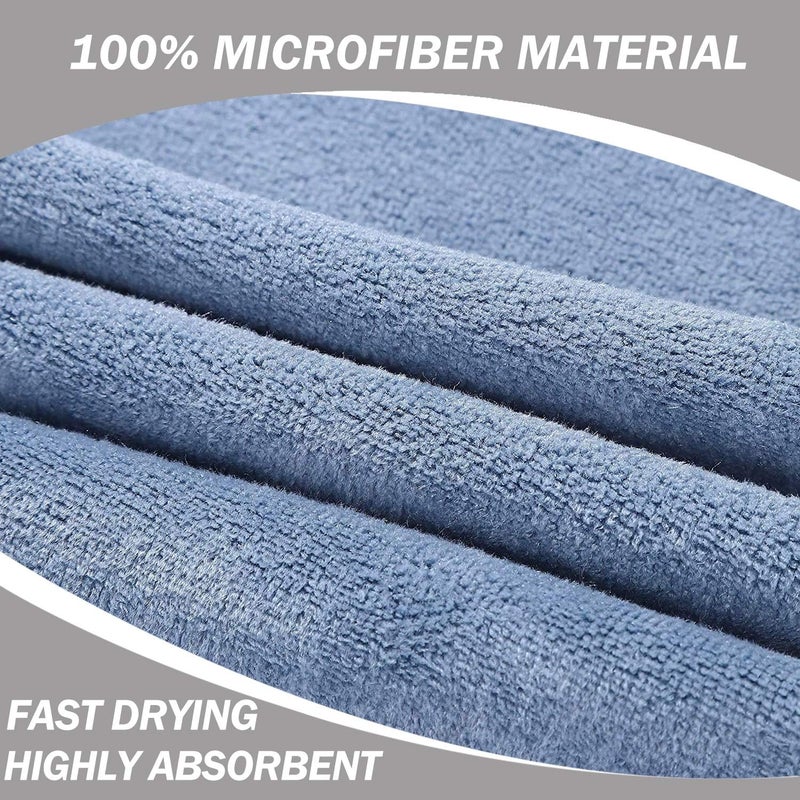 Bobor Gym Towels Set, Microfiber Sports Towel for Men and Women, Super Soft and Quick-Drying 3-Pack Set Towel, for Tennis, Yoga, Cycling, Swimming (Blue 3 Pack, 14" x 29") - Image 5