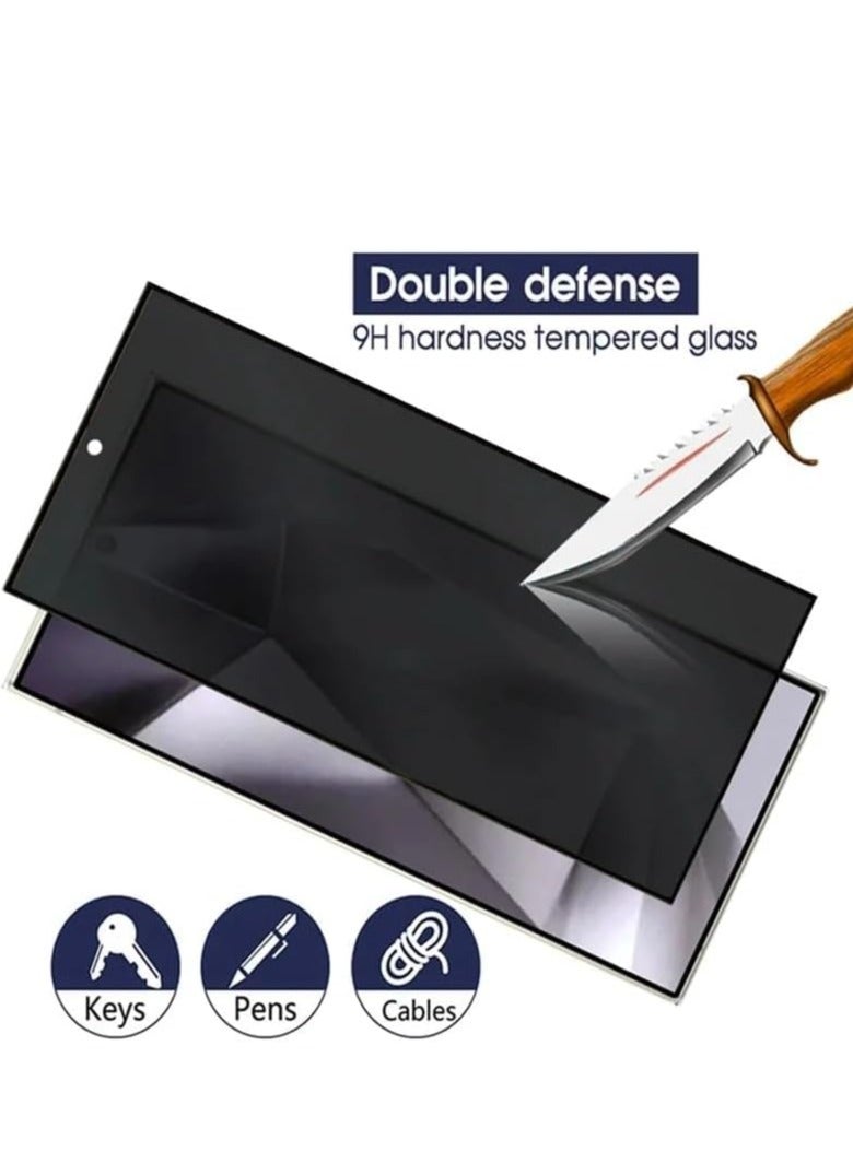 MIGOFAST Screen Protector for Samsung Galaxy S24 Ultra 5G, Privacy Tempered Glass,Case Friendly 9H Hardness Anti-scratch Anti-spy Tempered Glass Film for Samsung Galaxy S24 Ultra 5D Privacy - Image 4