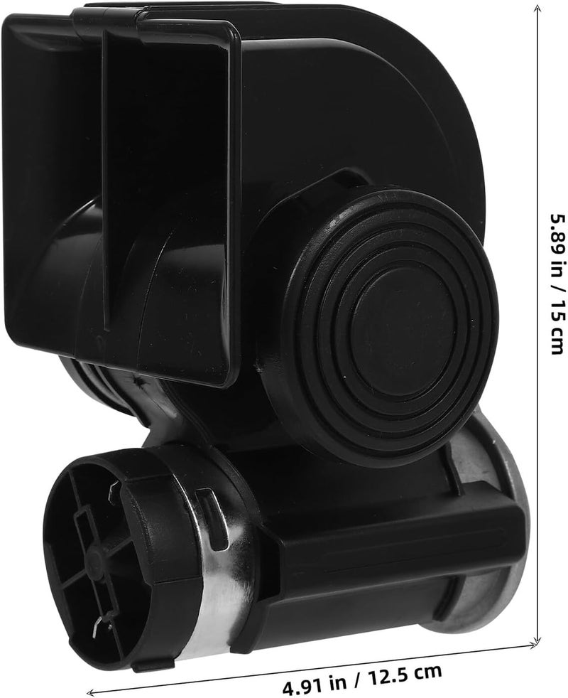 12v Electric Air Horn Kit with Black Air Pump and Wire Harness, Powerful Horn for Cars, Motorcycles, Trucks, Compatible with Pickup Trucks and Suvs - Image 2
