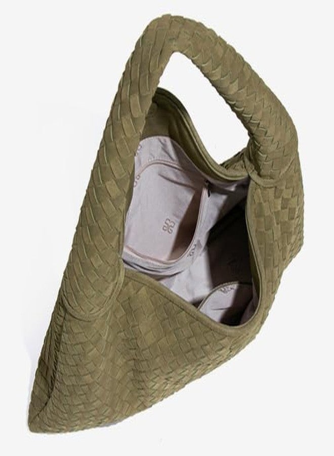 Molodo Suede Woven Hobo Bags Purses for Women Woven Leather Bag Vintage Tote Bag Retro Handbag Satchel 2025 - Image 3