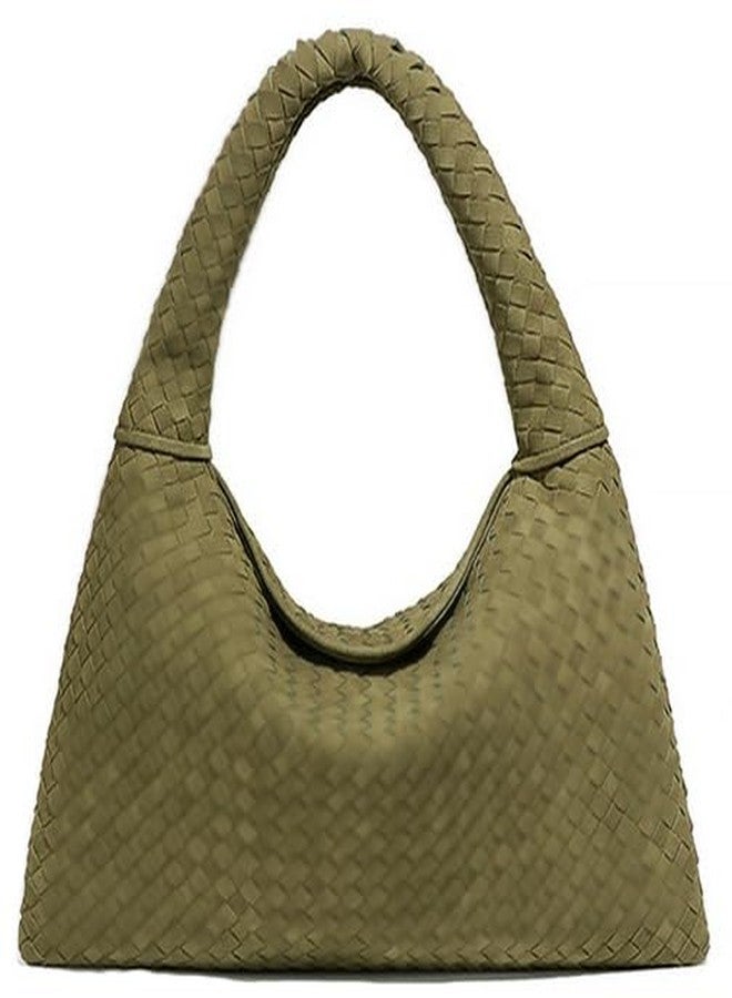 Molodo Suede Woven Hobo Bags Purses for Women Woven Leather Bag Vintage Tote Bag Retro Handbag Satchel 2025 - Image 1