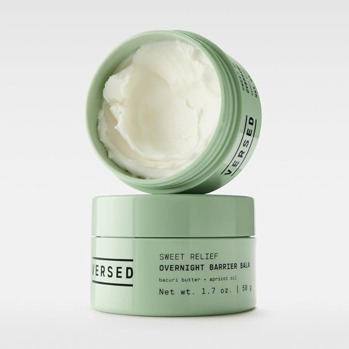 Versed Sweet Relief Night Mask + Face Balm - Intensive Overnight Moisturizing Face Mask for Redness Relief, Dry Skin and Moisture Barrier Repair - Soothing & Vegan Facial Skin Care Mask (1.7 oz) - Image 4
