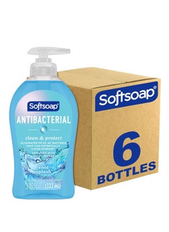 Softsoap Clean & Protect Antibacterial Liquid Hand Soap, Cool Splash Hand Soap, 11.25 Ounce, 6 Pack - pzsku/Z8533A3BD25BDEEB1A11CZ/45/_/1740599357/47a0533b-0be7-49cd-8b60-ff915face4d7