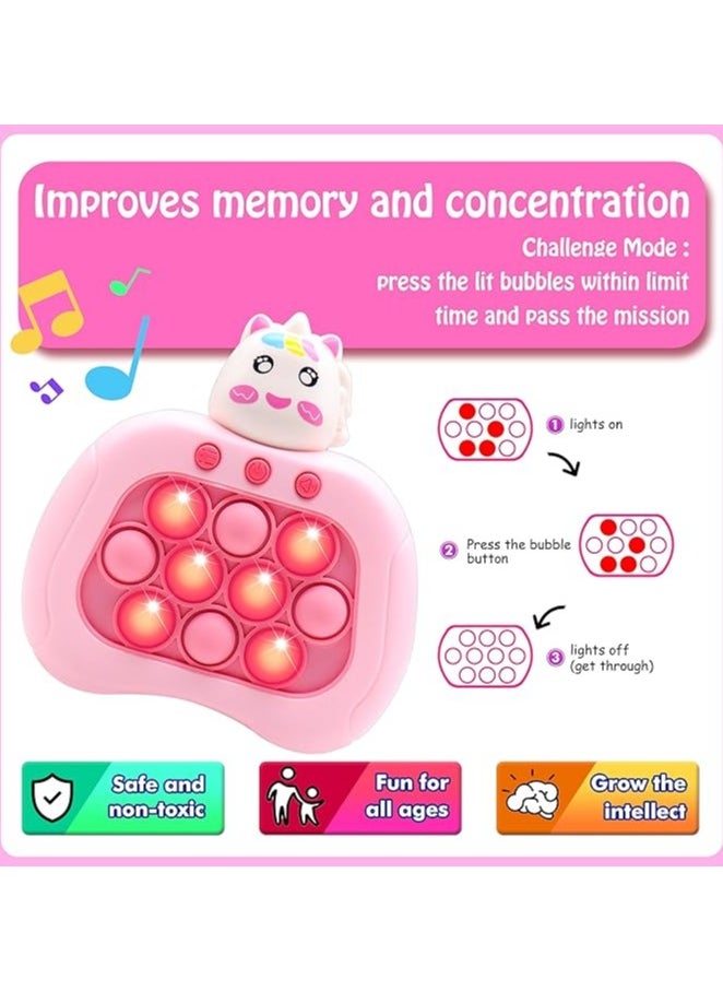 ULHYC - Quick Push Game Electronic toy with sound and light effect Unicorn for Kids and adults pop it toy Pattern Popping Sensory Fidget Toys fast push game toy - Image 1