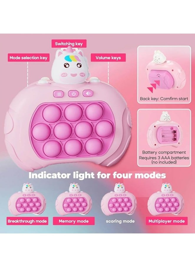 ULHYC - Quick Push Game Electronic toy with sound and light effect Unicorn for Kids and adults pop it toy Pattern Popping Sensory Fidget Toys fast push game toy - Image 1