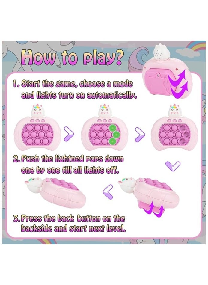 ULHYC - Quick Push Game Electronic toy with sound and light effect Unicorn for Kids and adults pop it toy Pattern Popping Sensory Fidget Toys fast push game toy - Image 1