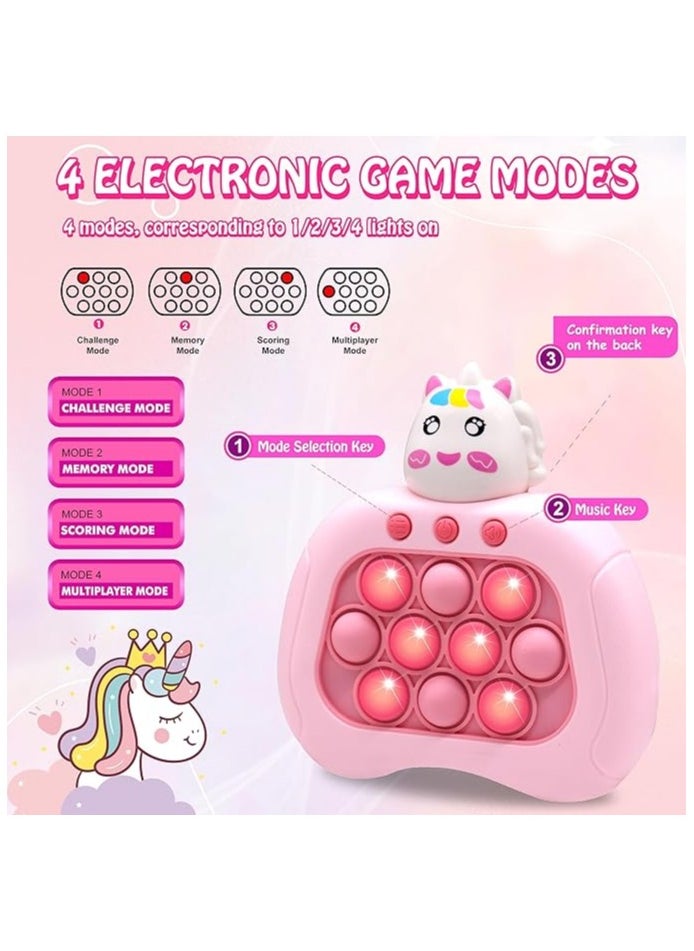 ULHYC - Quick Push Game Electronic toy with sound and light effect Unicorn for Kids and adults pop it toy Pattern Popping Sensory Fidget Toys fast push game toy - Image 1