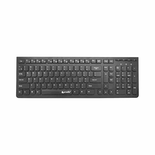 ProDot Feather Chicklet Keyboard I Plug & Play I 1.5m USB Wire I 10M Keystrokes I 108 Keys I Rupees Key I Ergonomic, Spill Resistant Design | 1 Year Warranty | Works with Windows, iOS, Linux - Image 1