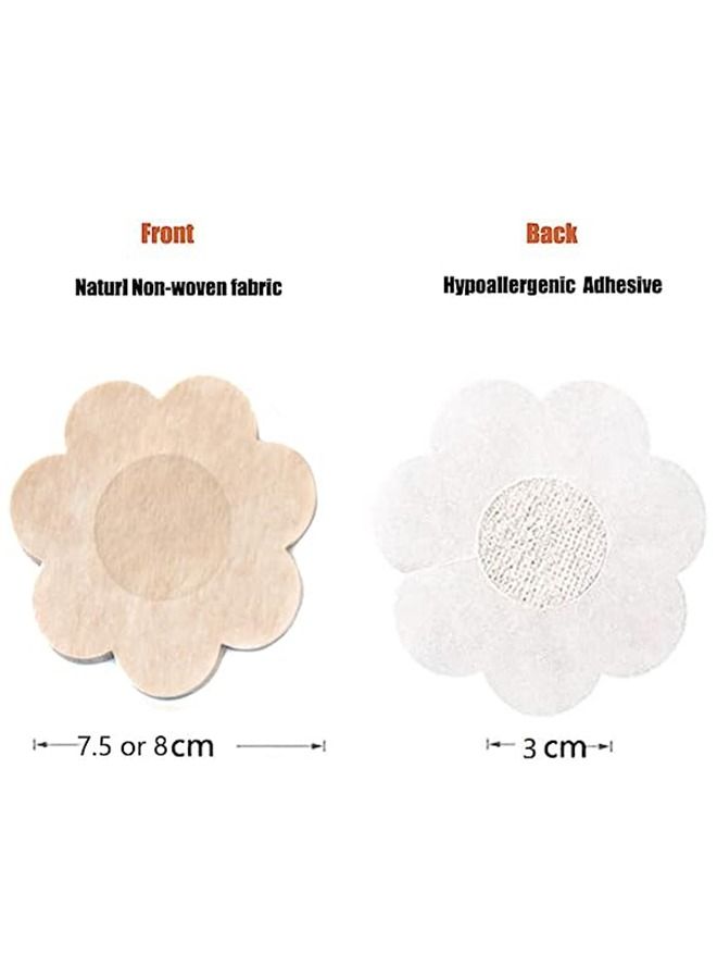 Traceless Elastic Sports Tape for Lift & Fashion,1 Pcs Breathable Tape and 10 Pcs Flower Backless Cover Set, Achieve Lift and Push up in All Clothing,Fabric,Dress Types - Image 2