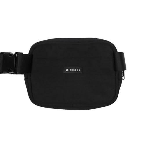 Thread Wallets حقيبة فاني صغيرة للسفر للنساء والرجال - متينة، أنيقة، ومريحة حقيبة كروس بودي للنساء والرجال لحمل الهاتف والأغراض الشخصية (أسود) - Image 2