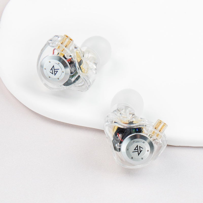 keephifi سماعات كيبهاي فاي KZ EDX Pro داخل الأذن مع ميكروفون سماعات IEM سماعات أذن مزدوجة DD صوت ستيريو HiFi سماعات سلكية لإلغاء الضوضاء سماعات للألعاب للموسيقيين والمغنين وعشاق الصوت (أبيض، بدون ميكروفون) - Image 2
