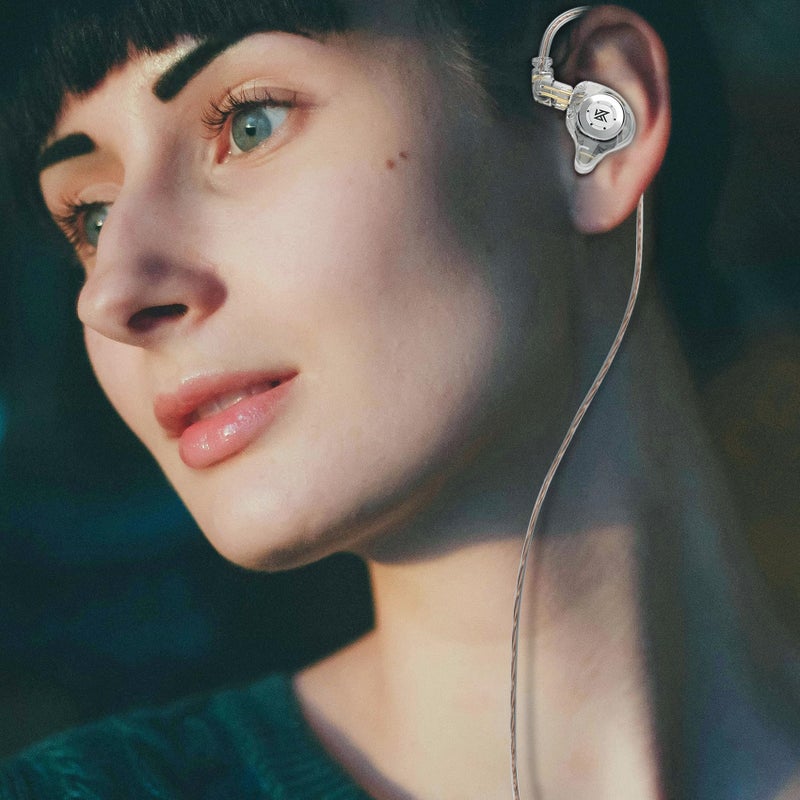 keephifi سماعات كيبهاي فاي KZ EDX Pro داخل الأذن مع ميكروفون سماعات IEM سماعات أذن مزدوجة DD صوت ستيريو HiFi سماعات سلكية لإلغاء الضوضاء سماعات للألعاب للموسيقيين والمغنين وعشاق الصوت (أبيض، بدون ميكروفون) - Image 4