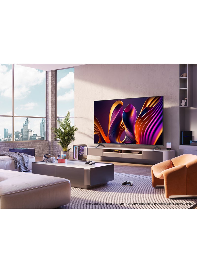 هايسنس تلفزيون 100 بوصة 144 هرتز VRR QLED E7N PRO-تعتيم محلي كامل، لون Quantum Dot، Dolby Vision Atmos، Freesync Premium، مضخم صوت مدمج، التحكم الصوتي، وYoutube Netflix Disney+ Shahid 2024 New - Image 2