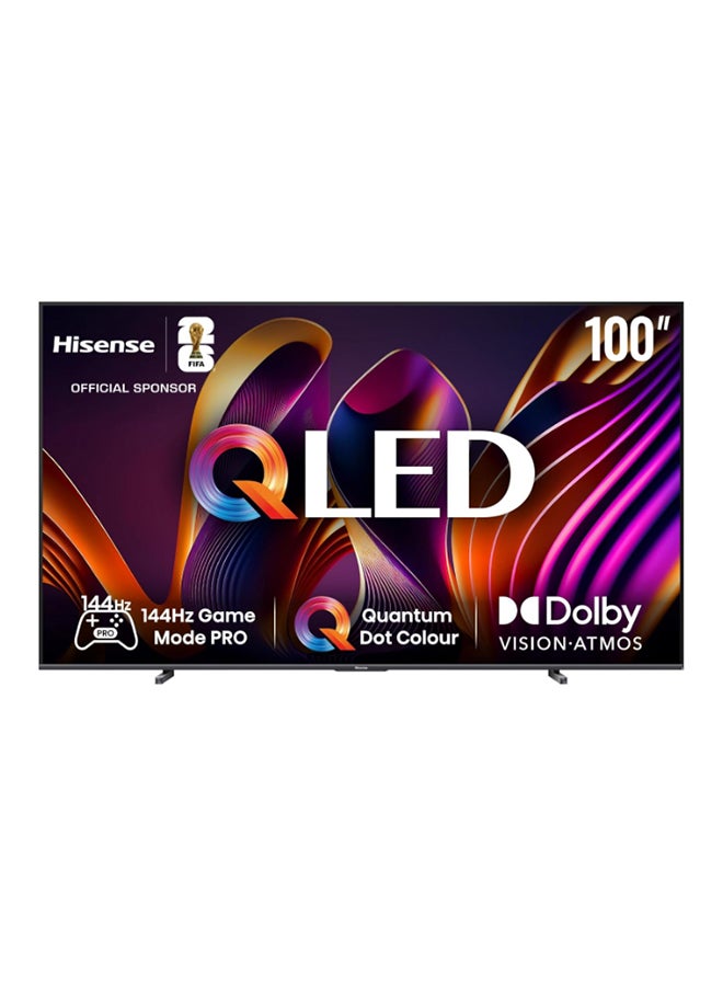 هايسنس تلفزيون 100 بوصة 144 هرتز VRR QLED E7N PRO-تعتيم محلي كامل، لون Quantum Dot، Dolby Vision Atmos، Freesync Premium، مضخم صوت مدمج، التحكم الصوتي، وYoutube Netflix Disney+ Shahid 2024 New - Image 1