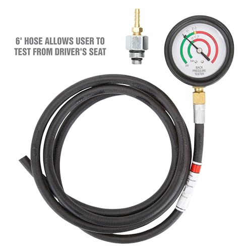 OEMTOOLS 37263 Exhaust Back Pressure Tester/Gauge Kit, Exhaust Gauge Diagnoses Catalytic Converter Issues, Oxygen Sensor Adapter, psi/Bar Readings - Image 4