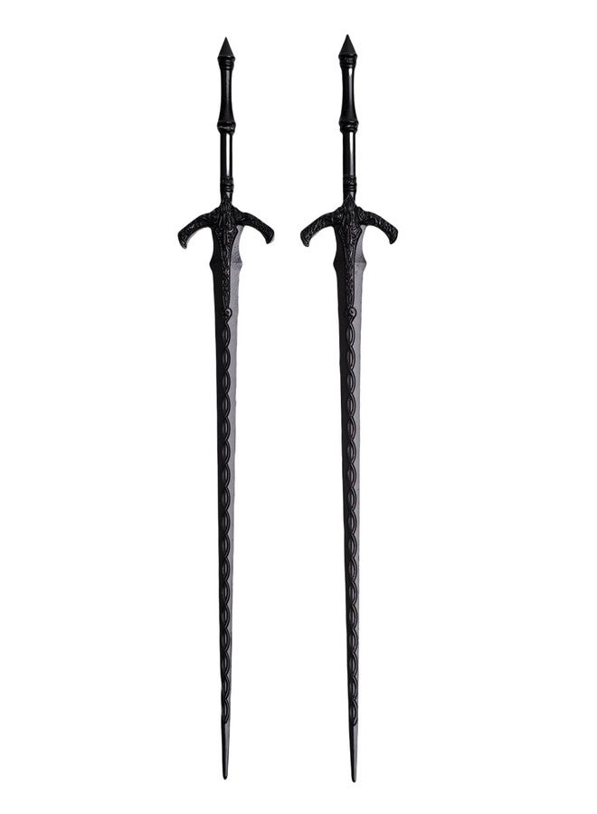 LANGHONG 2PCS Retro Viking Hairpin For Women Sword Hair Pin Hair Styling Pins (RLAL) - Image 1