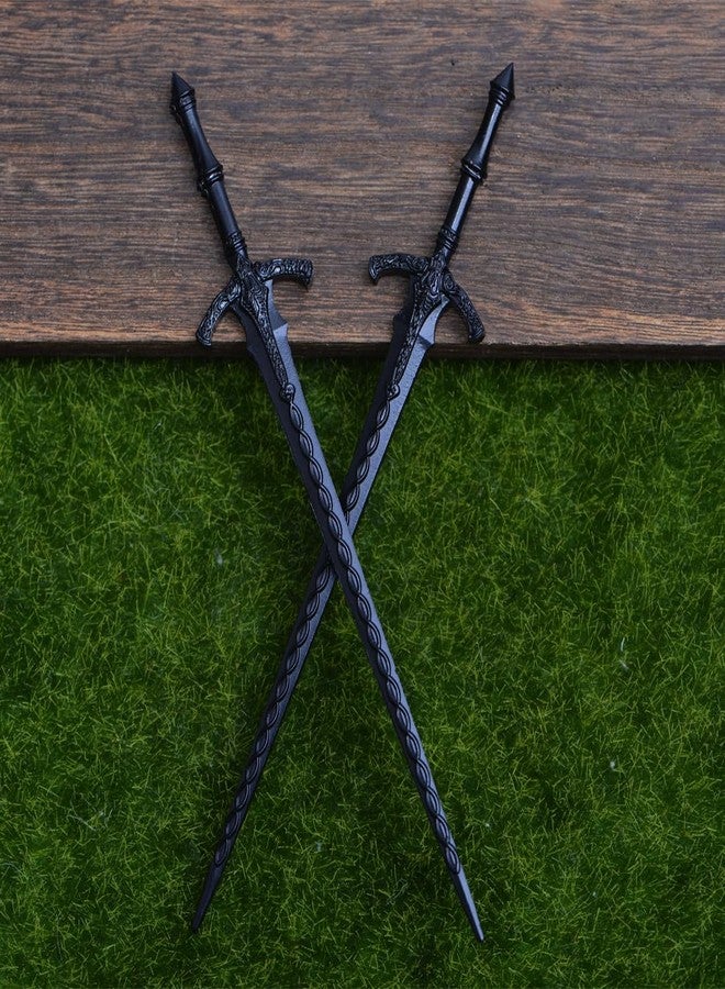LANGHONG 2PCS Retro Viking Hairpin For Women Sword Hair Pin Hair Styling Pins (RLAL) - Image 4
