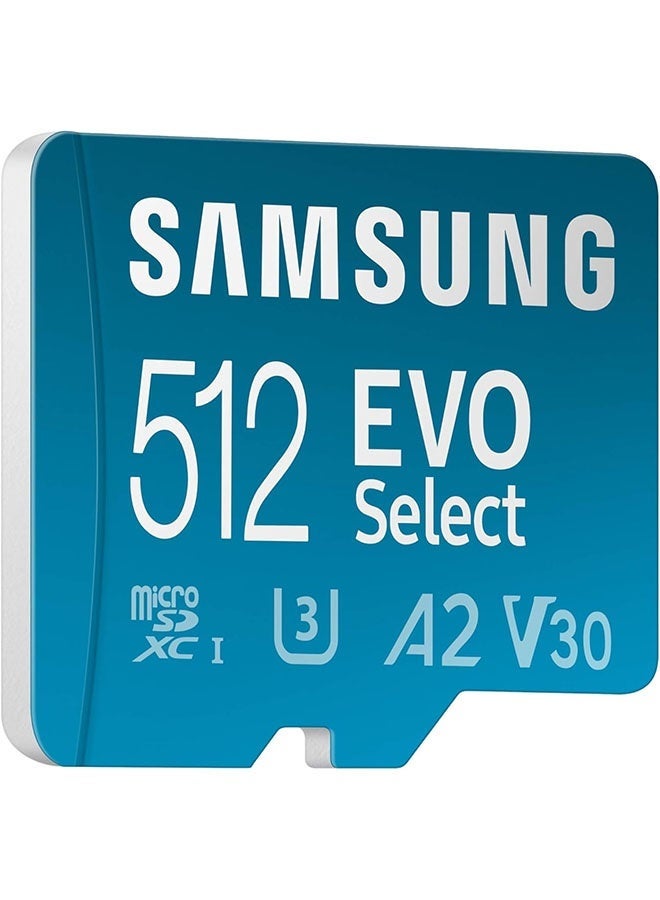 Samsung EVO Select MicroSD Memory Card + Adapter, 512GB microSDXC, Speeds Up to 130 MB/s, UHS-I, C10, U3, V10, A2, Upgrade Storage for Phones, Tablets, Nintendo Switch, MB-ME512SA/AM - Image 3