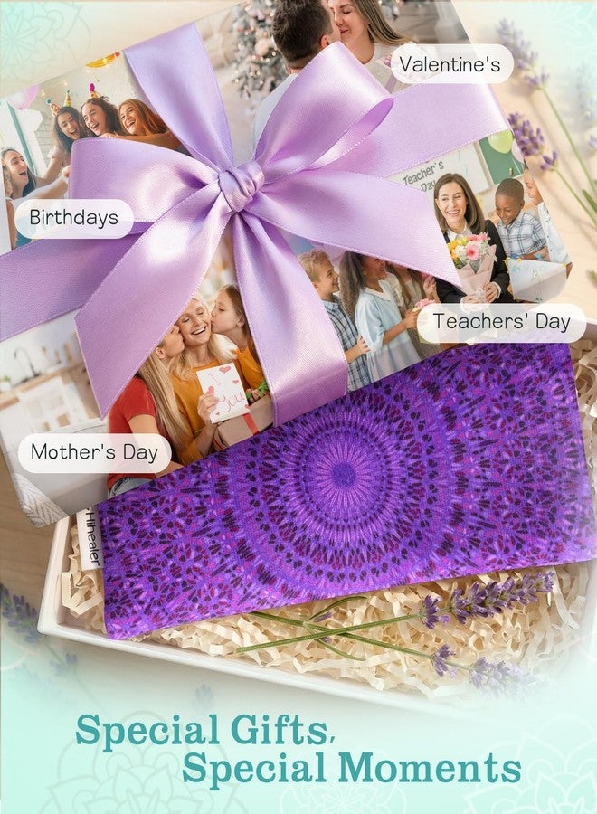 Hihealer Lavender Eye Pillow, Mandala Velvet Flaxseed Eye Mask for Sleeping - Image 3