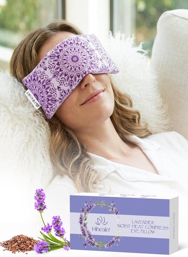 Hihealer Lavender Eye Pillow, Mandala Velvet Flaxseed Eye Mask for Sleeping - Image 4
