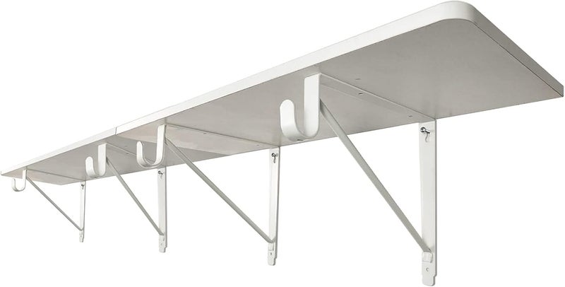 2FY2SW 4 Pack Closet Rod Bracket Heavy Duty Closet Shelf and Rod Brackets Shelf Brackets Clothes,Closet Shelves Bracket with Rod Shelving Support,with Screws White - Image 4