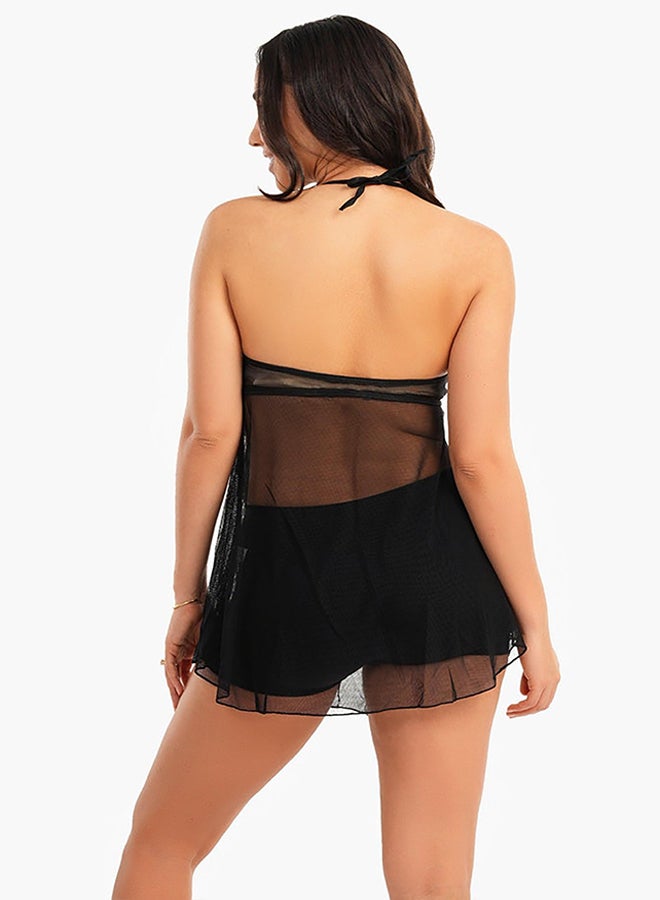 Carina Tulle Babydoll with Lace - Image 3