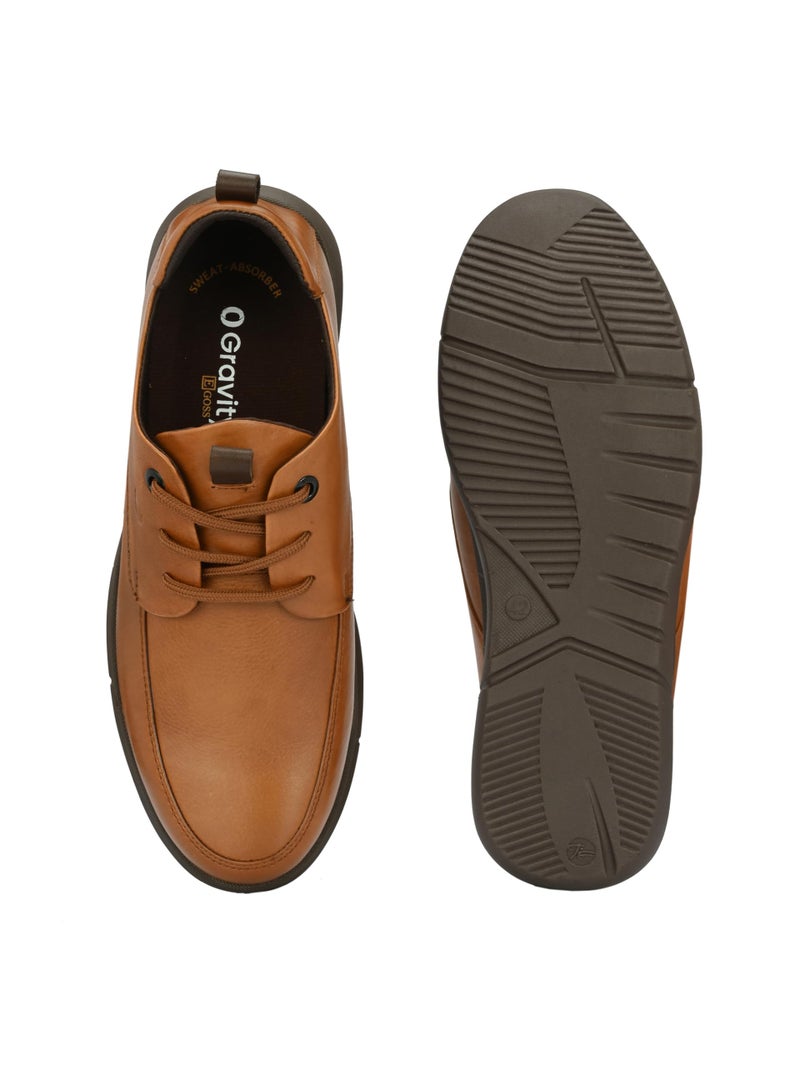 egoss Zero Gravity Men's Sneakers | Genuine Leather Casual Shoes | Trendy | Lightweight | Comfortable Fit | Stylish ES-25, TAN,10 - Image 5