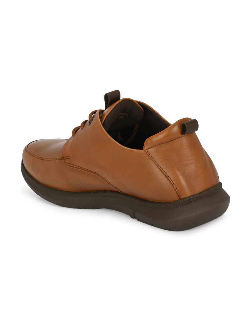egoss Zero Gravity Men's Sneakers | Genuine Leather Casual Shoes | Trendy | Lightweight | Comfortable Fit | Stylish ES-25, TAN,10 - Image 3