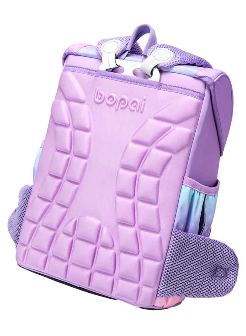 Bopai  Premium Lightweight School Backpack Water Resistant Multifunctional Polyester Daypack with Separate Tablet Compartment for School/ College, BO-SB162, Pink Purple  | Best Price UAE