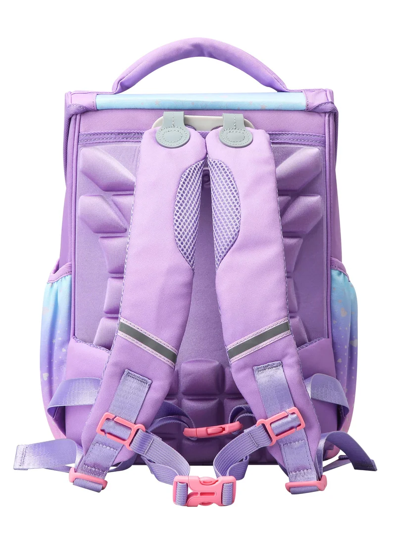 Bopai  Premium Lightweight School Backpack Water Resistant Multifunctional Polyester Daypack with Separate Tablet Compartment for School/ College, BO-SB162, Pink Purple  | Best Price UAE