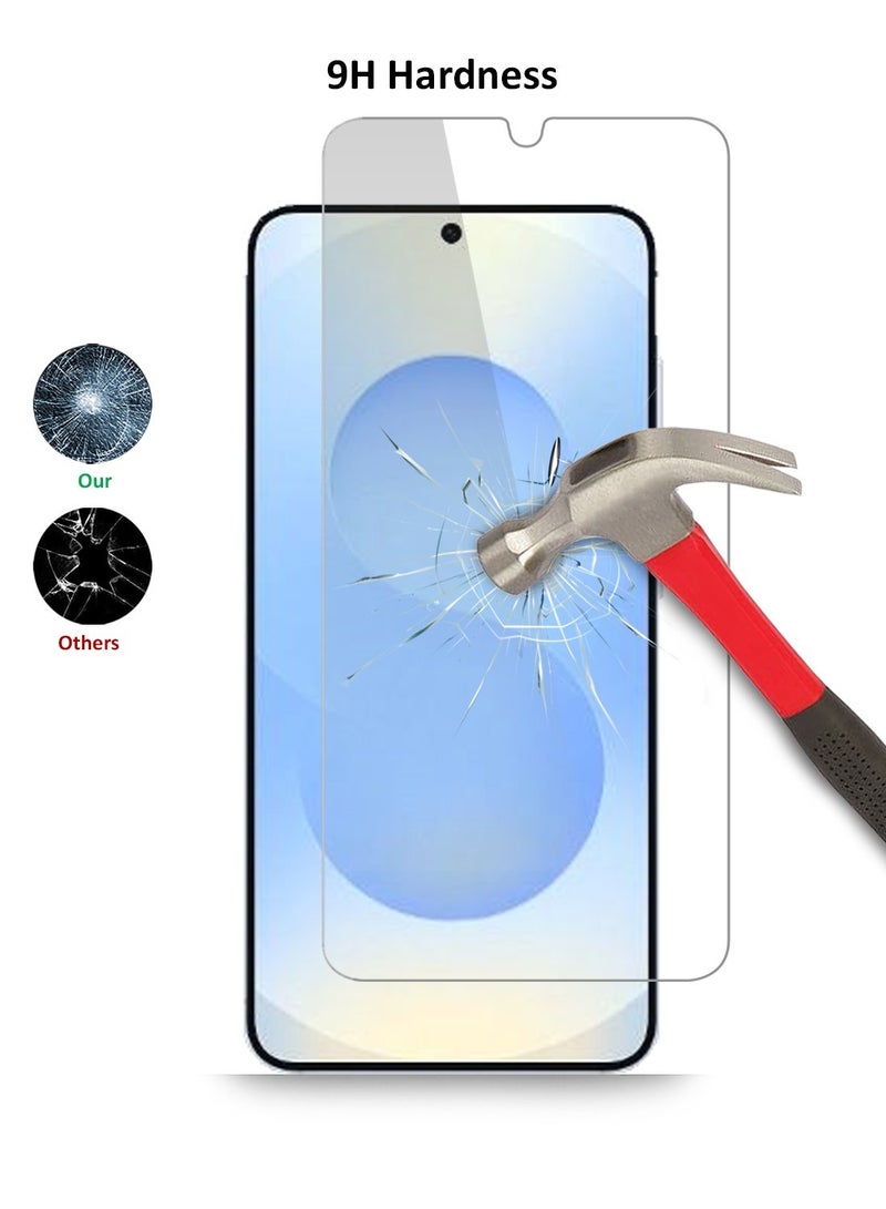 Techie HD Tempered Glass Screen Protector for Samsung Galaxy S25 2025 - Anti Reflection Anti Bubbles 9H Hardness 0.33 mm Rounded Edges Easy Installation - Image 5