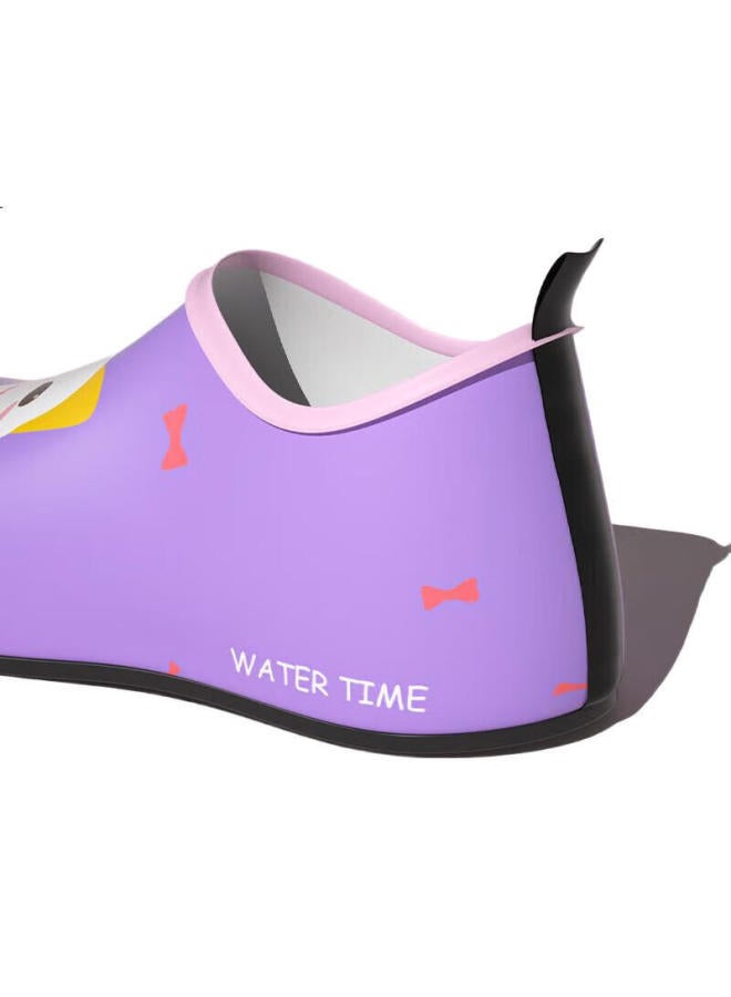 Watertime/Shuichuan Children'S Beach Shoes, Girls' Diving Water Shoes, Stream Tracing Non-Slip Cut-Resistant Shoes, Purple Little Cat 4Xs - Image 3