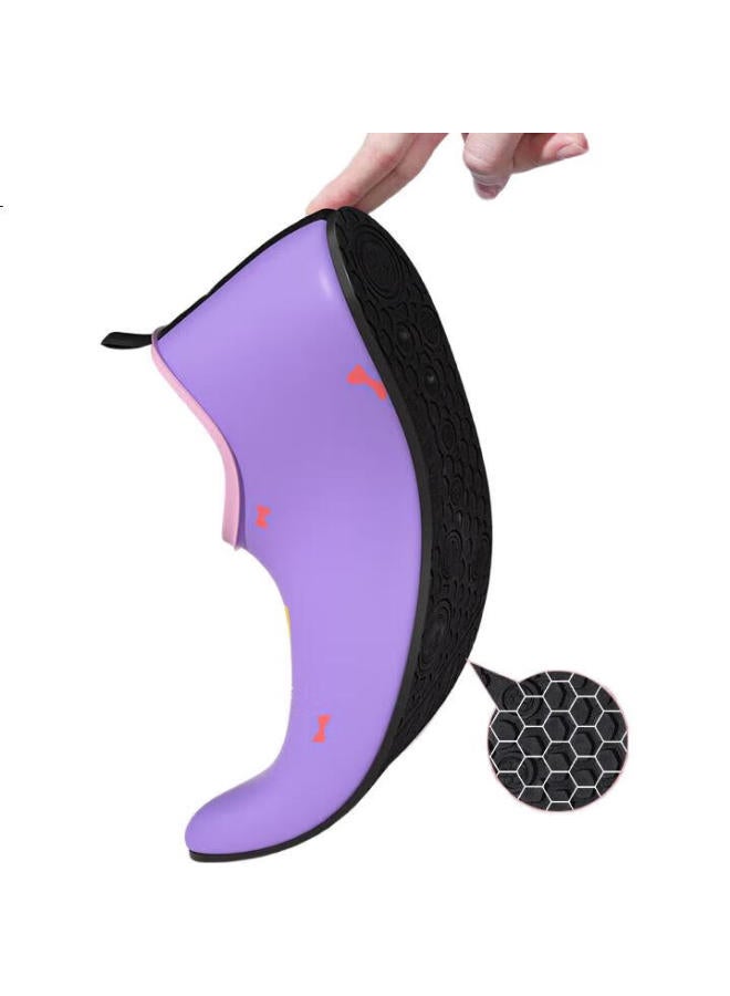 Watertime/Shuichuan Children'S Beach Shoes, Girls' Diving Water Shoes, Stream Tracing Non-Slip Cut-Resistant Shoes, Purple Little Cat 4Xs - Image 2