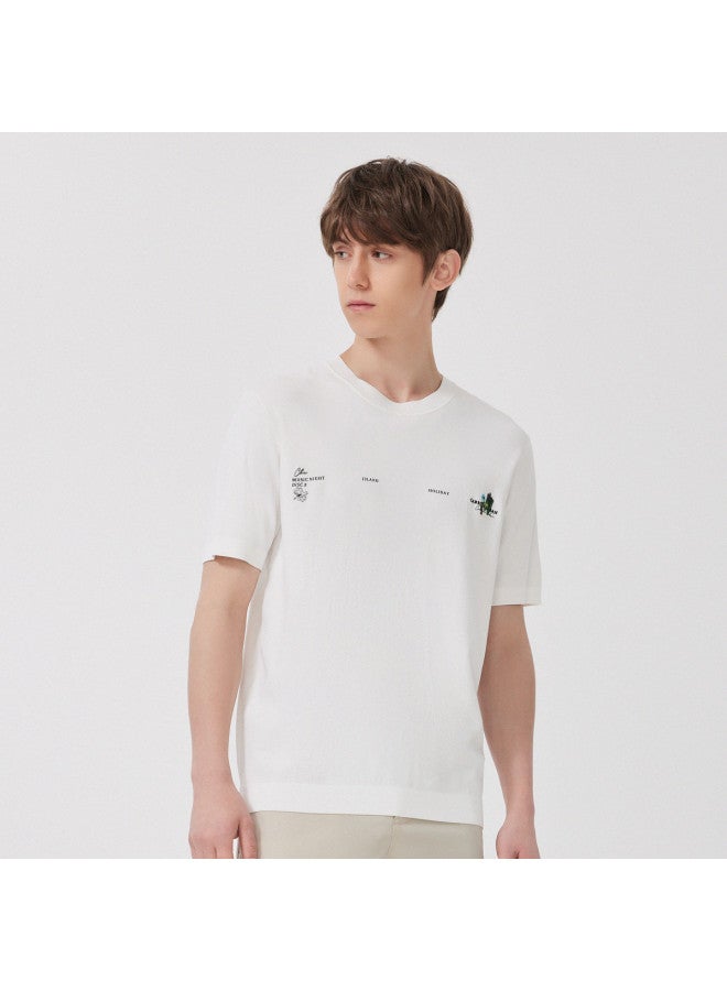 Cabbeen Same As In-store] Men's Trendy Casual T-shirt Summer Stylish Short Sleeve Pullover Top Multi-color Versatile Commute - Image 2
