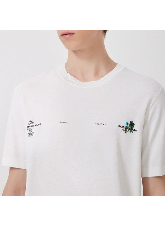Cabbeen Same As In-store] Men's Trendy Casual T-shirt Summer Stylish Short Sleeve Pullover Top Multi-color Versatile Commute - Image 5