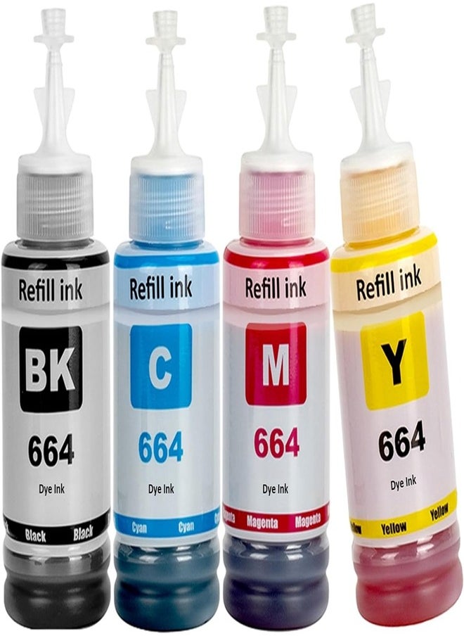 664 T664 Ink Compatible with Epson T664 Refill Ink Bottles Work with EcoTank ET-2650 ET-2500 ET-2550 ET-2600 ET-4500 ET-14000 L100 L110 L120 L200 L210 L300 L350 L355 L550 L555 Printer(4-Pack) - pzsku/Z85344502A62F10EF96EAZ/45/_/1717501448/50396b55-b190-4440-b9c1-5d92c8cae18d