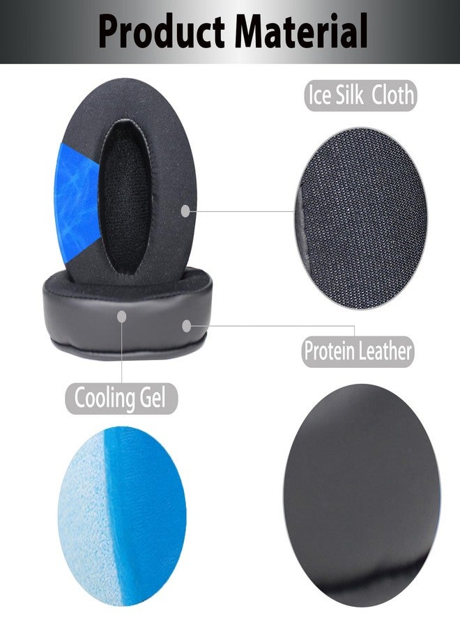 Adhiper HD 450BT Replacement Ear Pads, Upgraded Cooling Gel Ear Pads for Sennheiser 450BT, HD4.50BT, HD4.50BTNC, HD4.40BT, HD 458BT, HD 450, HD 400S, HD 350BT with Softer Ice Silk & Memory Foam - Image 3