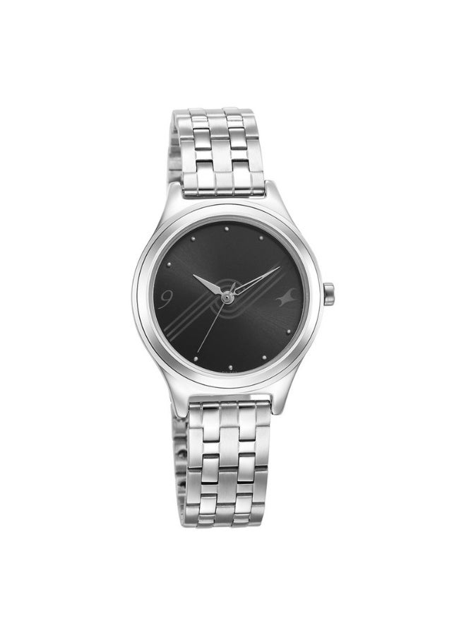 fastrack Stunners Women's Watch 6152SM06 – Black Dial, Silver Metal Strap, Quartz Movement, 30m Water-Resistant, Elegant & Gift-Ready Timepiece - Image 2