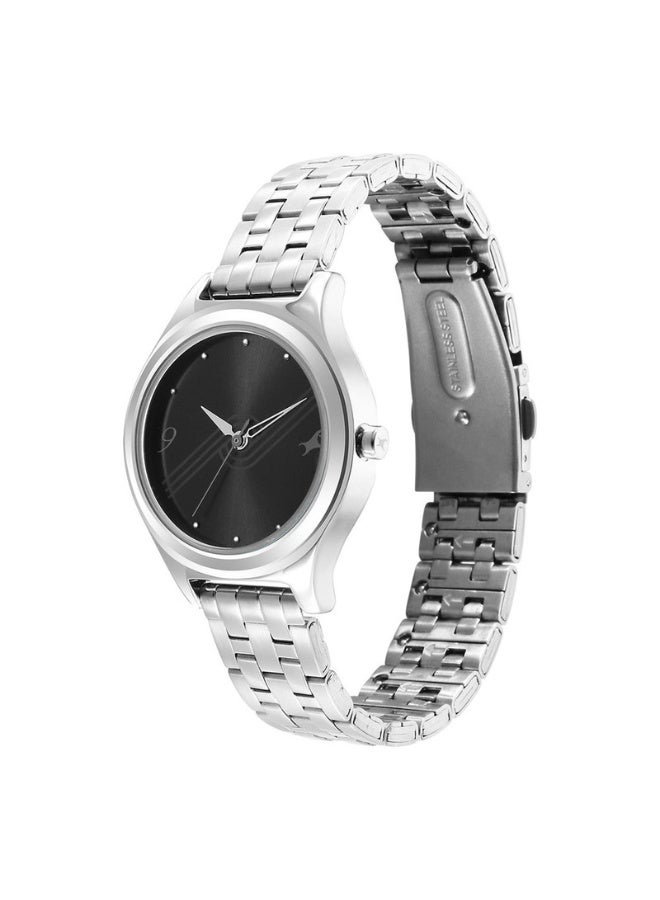 fastrack Stunners Women's Watch 6152SM06 – Black Dial, Silver Metal Strap, Quartz Movement, 30m Water-Resistant, Elegant & Gift-Ready Timepiece - Image 3